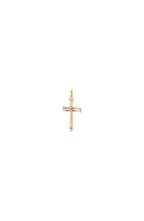 18K Gold-Plated Large Sized Cross Charm
