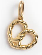 Local Eclectic Solid 9K Gold Pretzel Foodie Charm