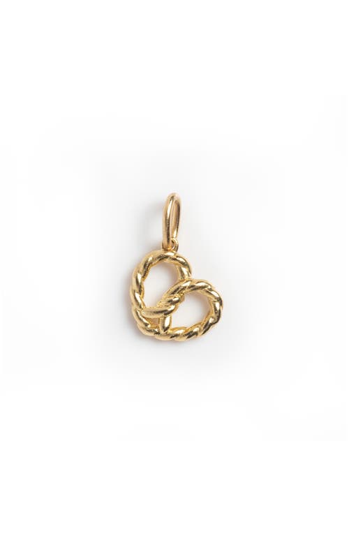 Local Eclectic Pretzel Foodie Charm In Gold
