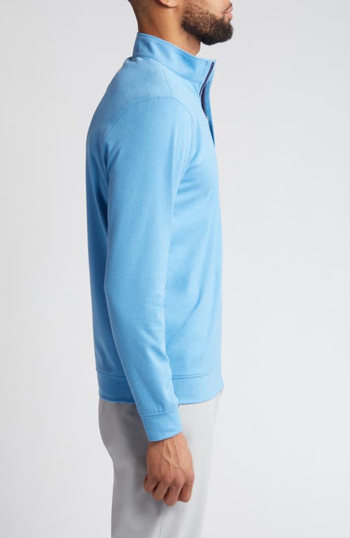 Swannies Lukas Quarter Zip Waffle Golf Pullover In Blue