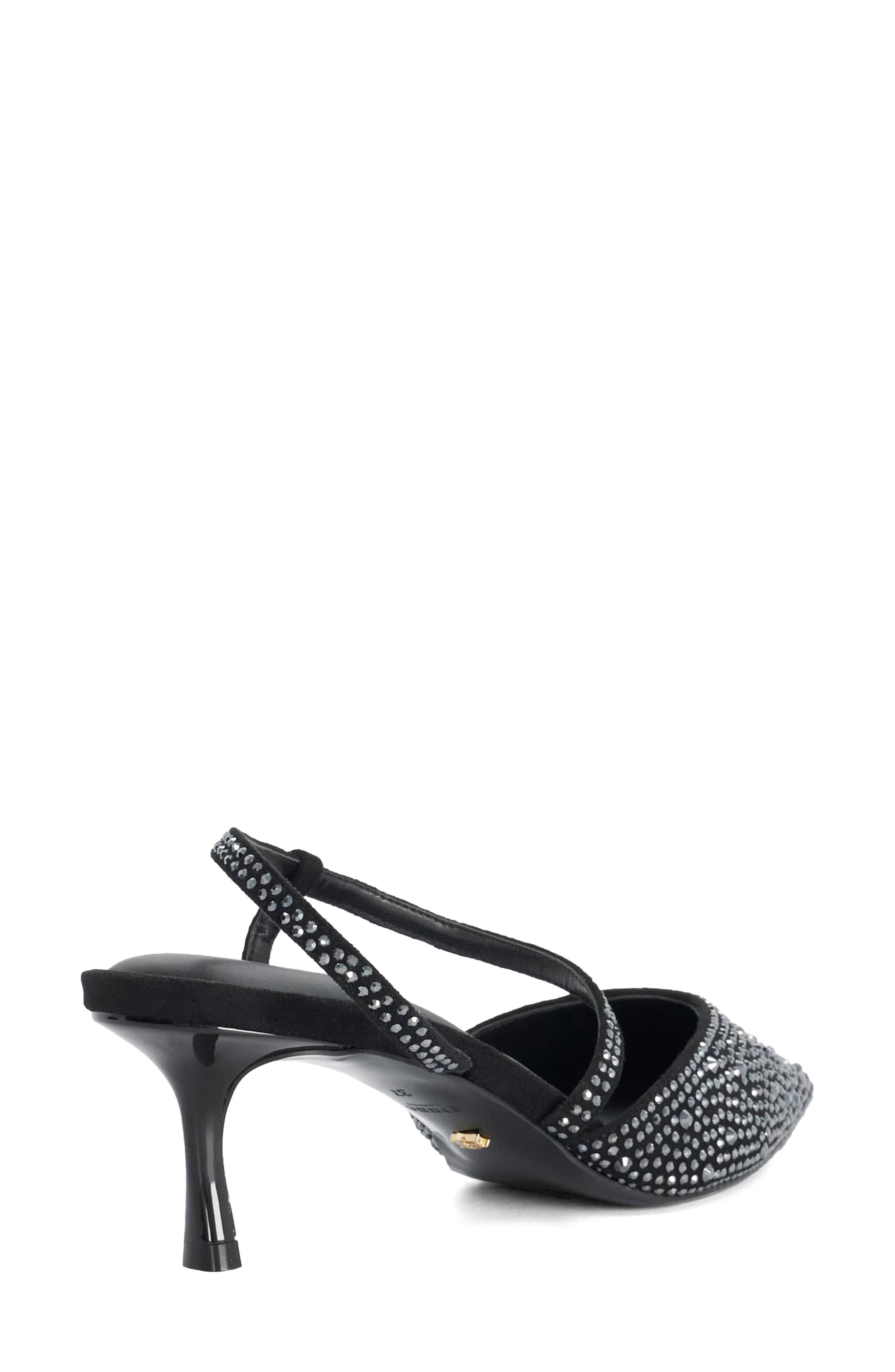 Charmed Studded Pointed Toe Pump, Alternate, color, BLACK