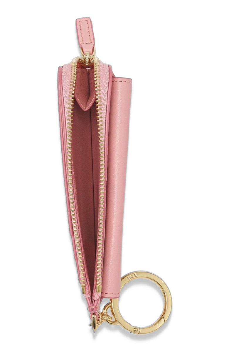 MCM Tracy Zip Card Case in Visetos, Alternate, color, 