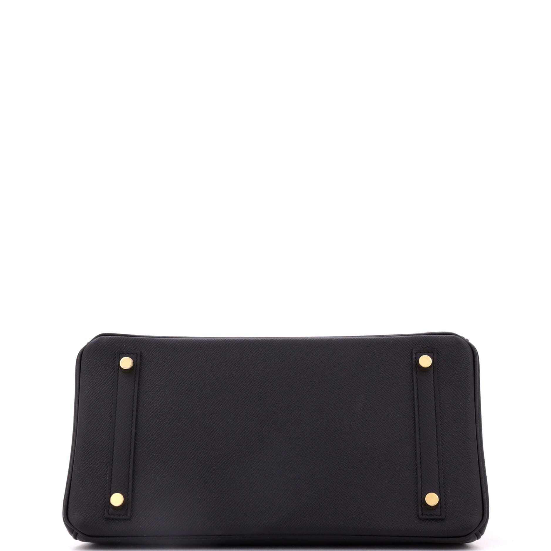 Pre-Owned Hermes Birkin Handbag Black Epsom with Gold Hardware 30, Alternate, color, Noir