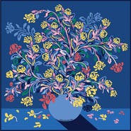 Jessie Zhao New York Silk Scarf of Night Flowers