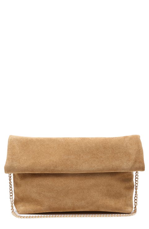 Faux Suede Clutch