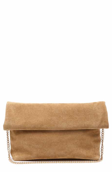 Faux Suede Clutch