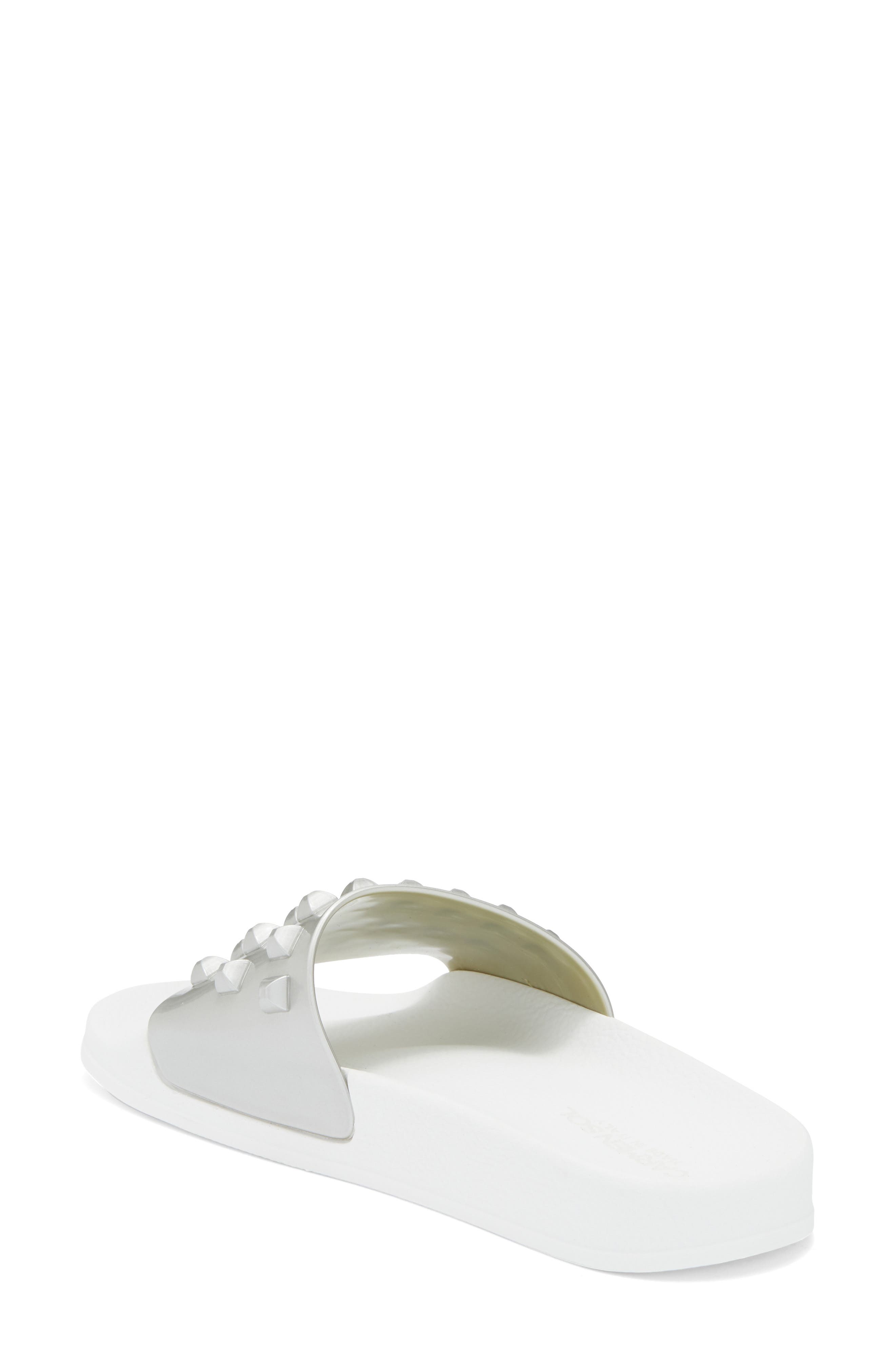 Franco Waterproof Slide Sandal, Alternate, color, SILVER