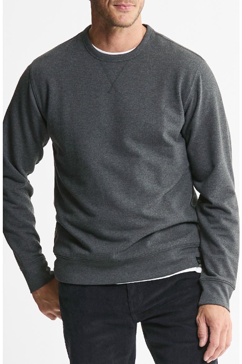Soft Touch Fleece Crewneck Sweater, Main, color, GREY HEATHER
