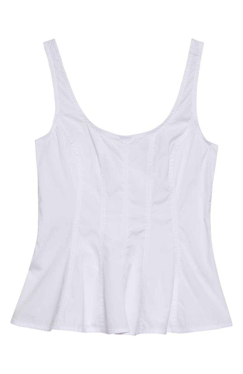 Veronica Beard Charlie Peplum Tank, Main, color, White