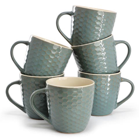 Honeycomb 6 Piece 15 oz. Mug Set