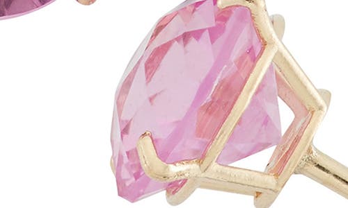 Fuzion Creations Amethyst Stud Earrings In 10kt Cr Pink Sapphire