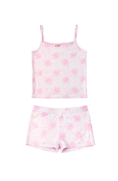 Pink Floral  Print Cami Jersey PJ