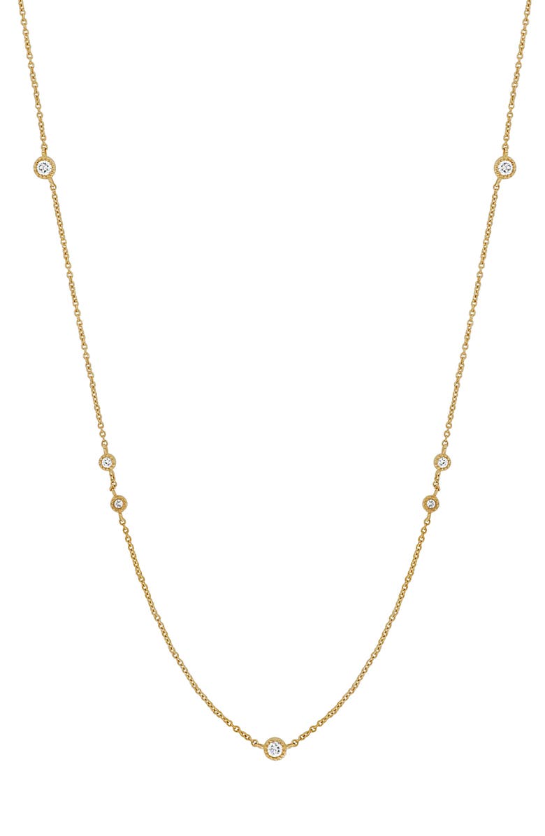 Bony Levy Mykonos Diamond Station Necklace, Main, color, 18K Yellow Gold