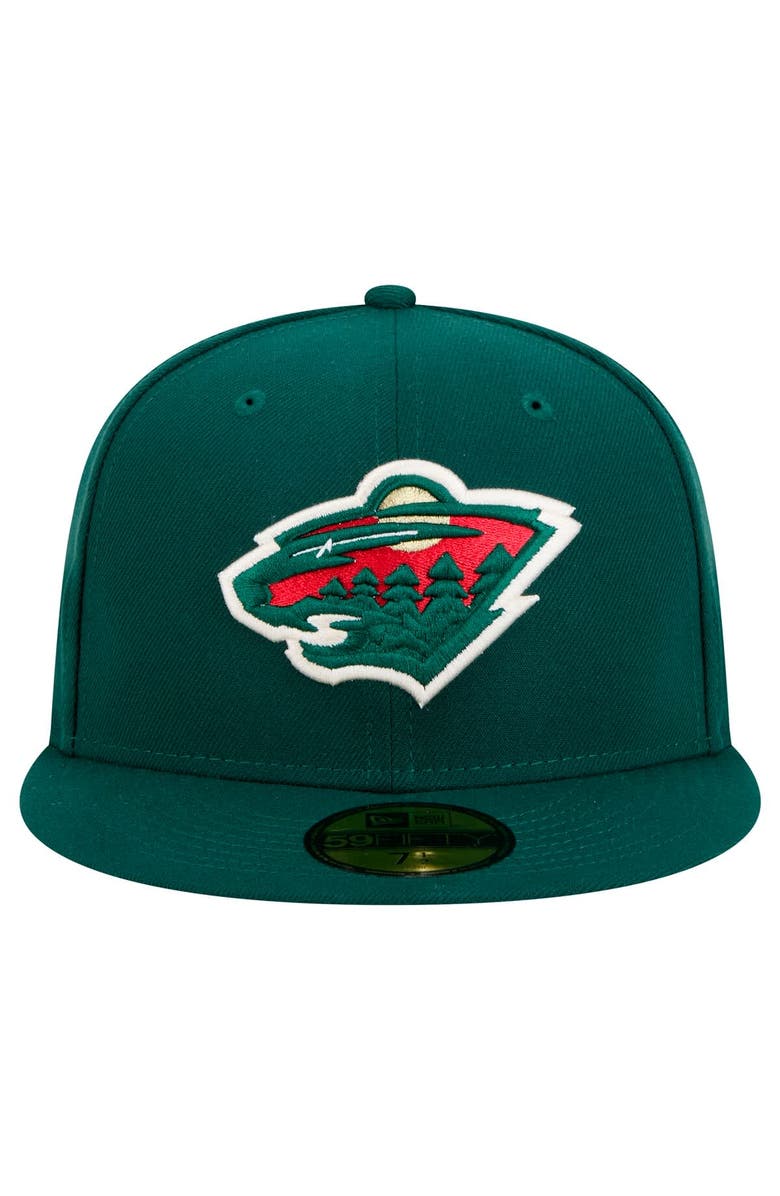 New Era Men's New Era Green Minnesota Wild Core 59FIFTY Fitted Hat, Alternate, color, Green