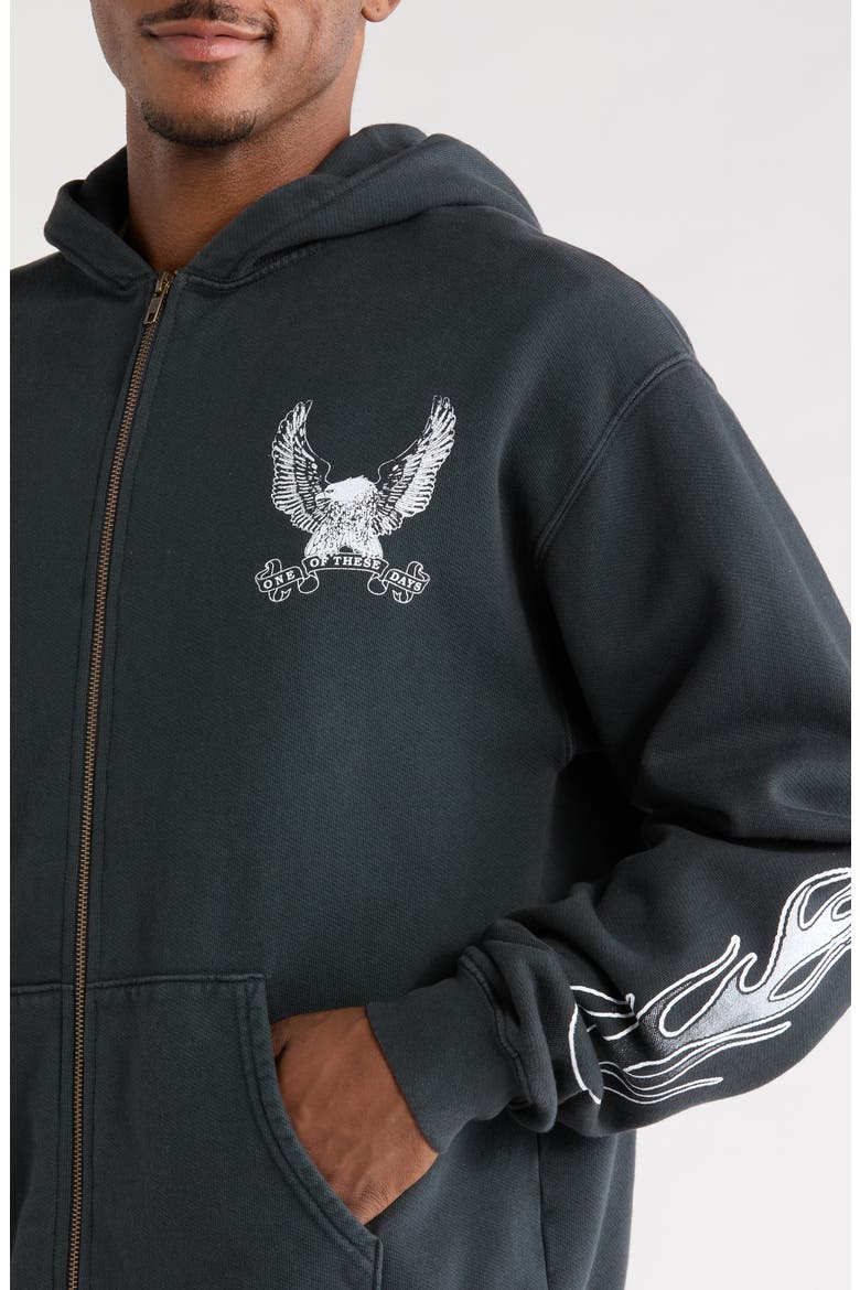 An American Original Cotton Fleece Zip Hoodie, Alternate, color, SUN FADED BLACK