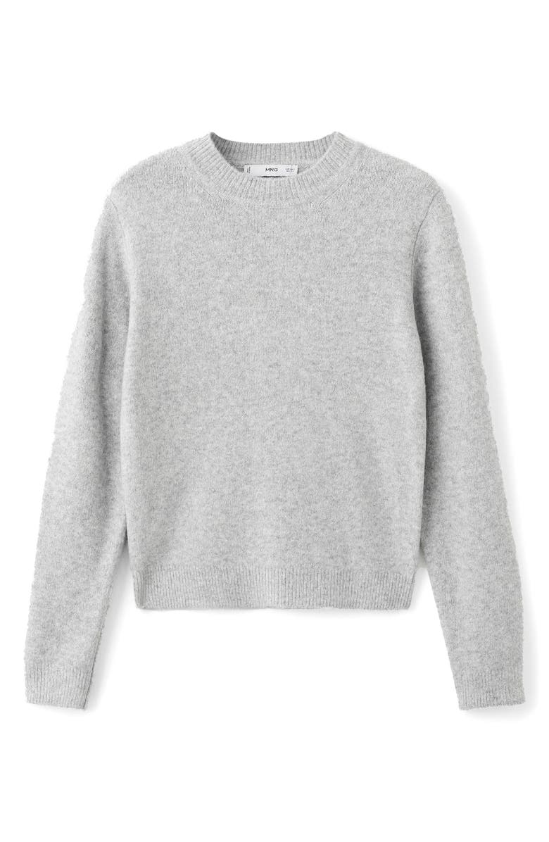 MANGO Crewneck Sweater, Main, color, Grey