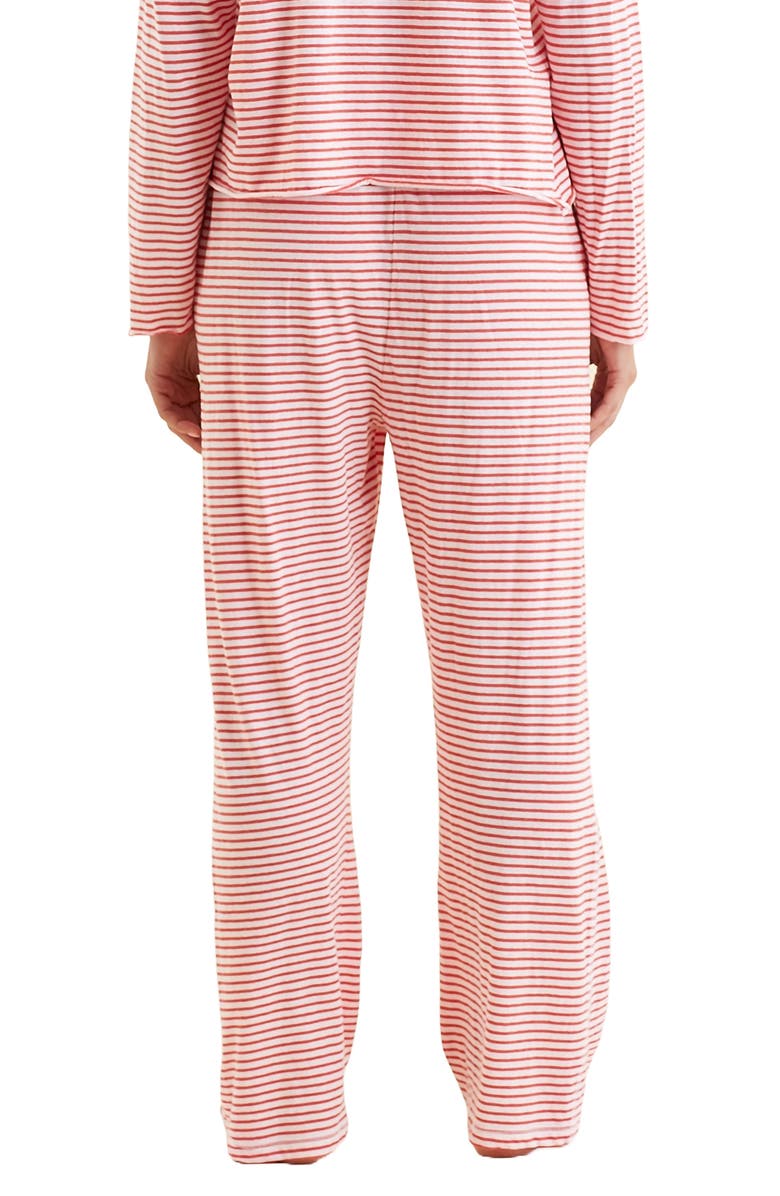 Papinelle Jada Stripe Organic Cotton Pajama Pants, Alternate, color, 