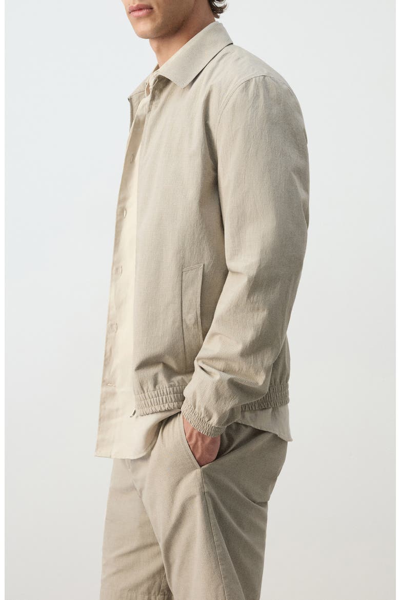 Slim Fit Cotton Shirt Jacket, Alternate, color, BEIGE