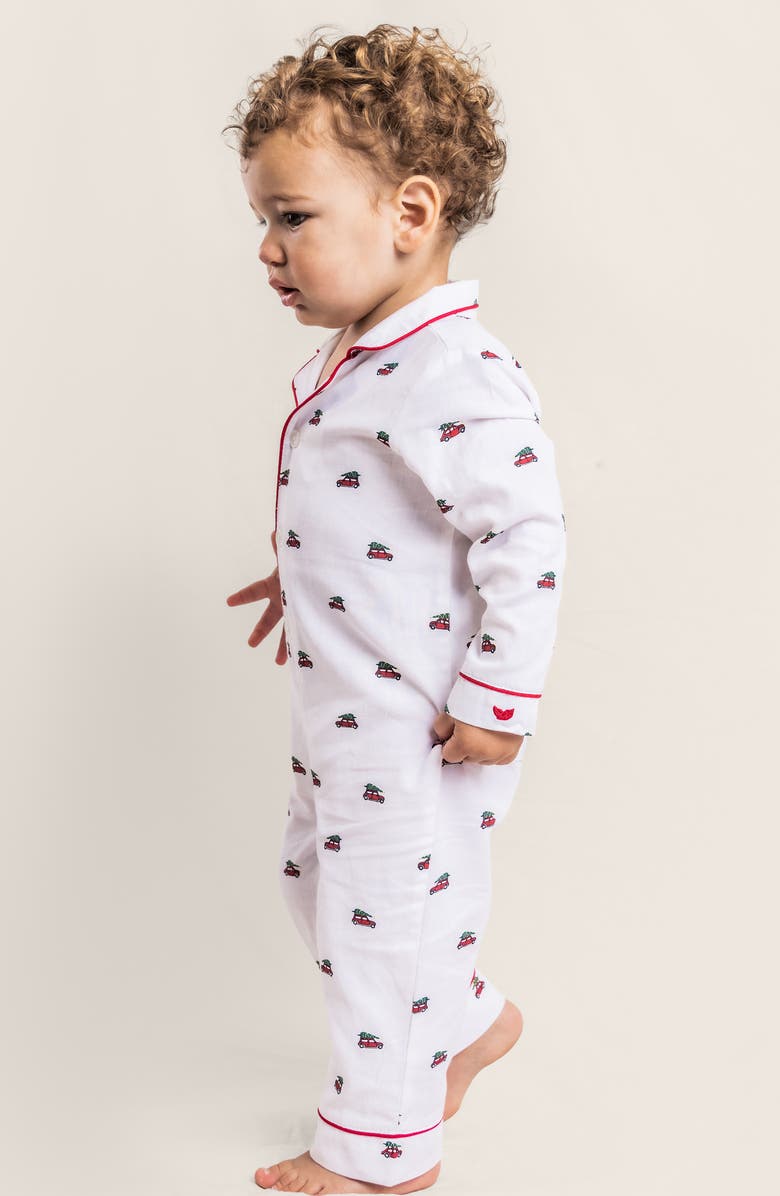 Petite Plume Holiday Journey Cotton Blend Romper, Alternate, color,