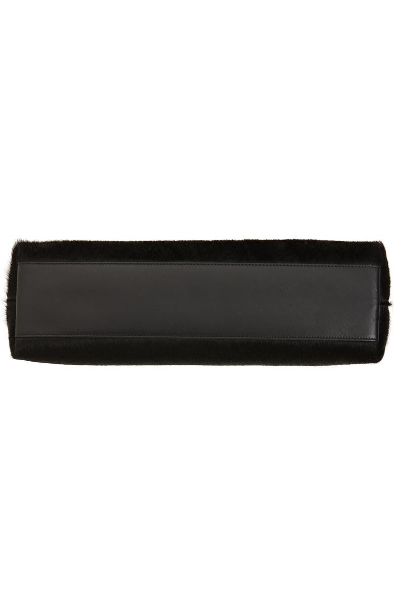 Jacquemus La Pochette The Salon Genuine Calf Hair Shoulder Bag, Alternate, color, Black