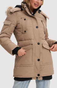 Noize NOIZE Astrid Heavyweight Faux Fur Trim Jacket