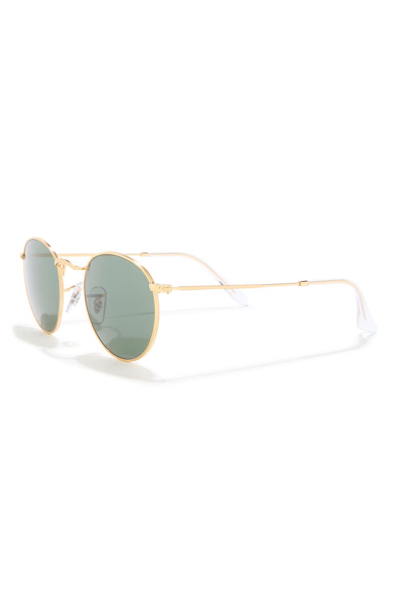 47mm Round Sunglasses, Alternate, color, GOLD/ LIGHT GREEN