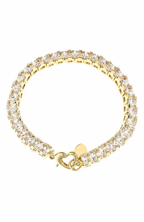 Emerald Cut Cubic Zirconia Tennis Bracelet