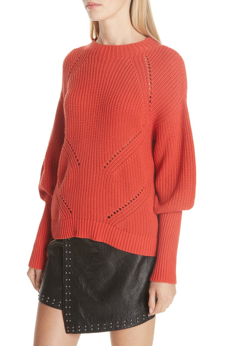 Landyn Blouson Sleeve Sweater, Alternate, color, DESERT ROSE