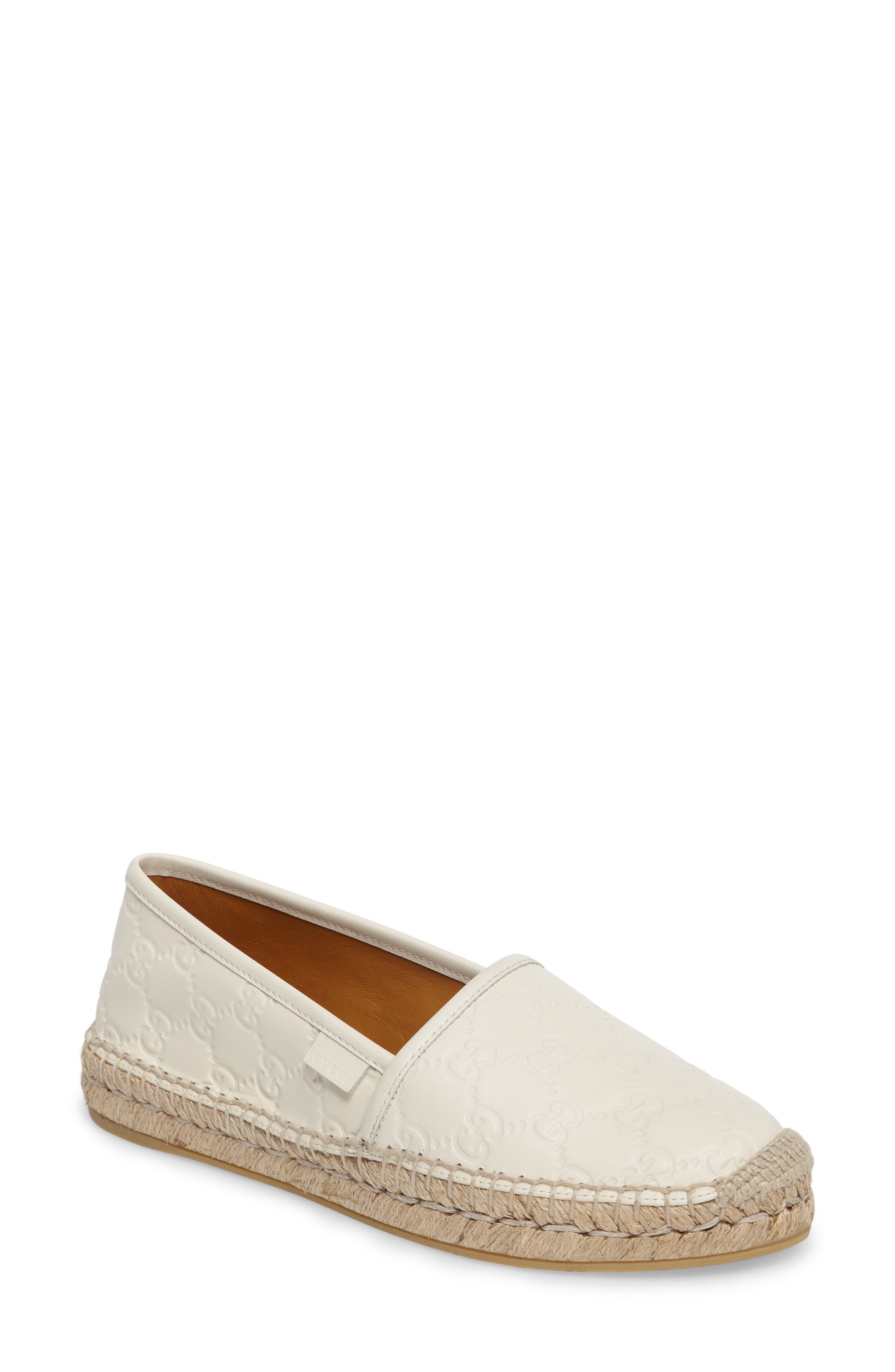 Pilar Espadrille Flat, Main, color, WHITE LEATHER