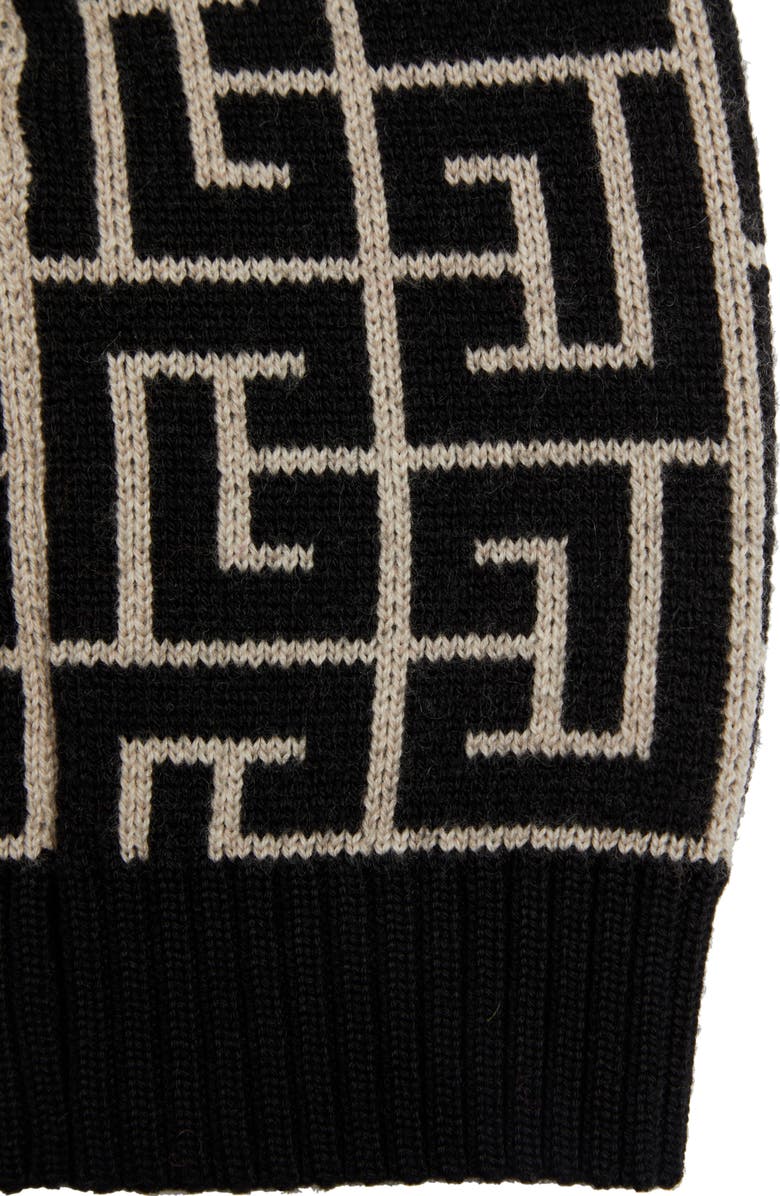 Balmain Maxi Monogram Wool Beanie, Alternate, color, 