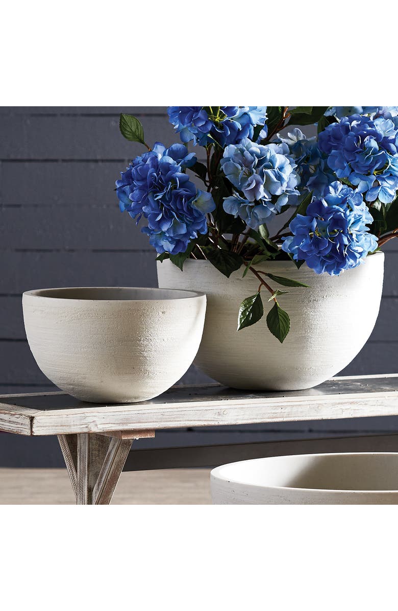 Napa Home & Garden Fibrestone Malibu Low Bowls Set of 3, Alternate, color, White