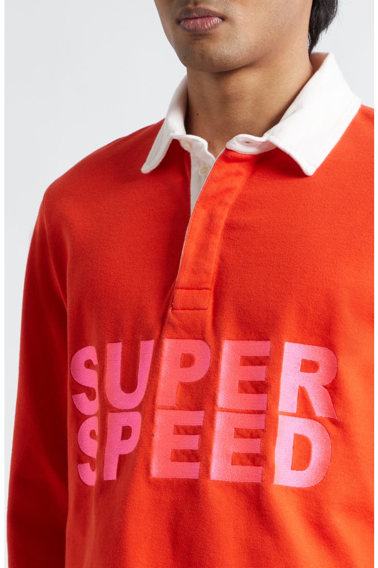 Super Speed Rugby Polo, Alternate, color, BRIGHT RED