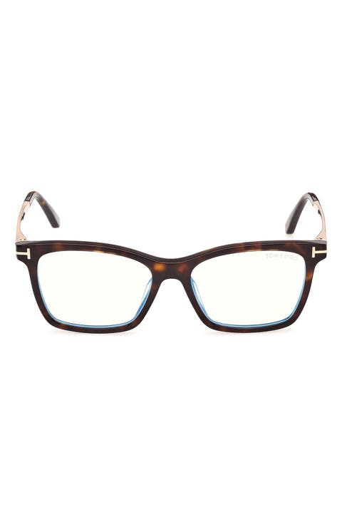 53mm Rectangular Blue Light Blocking Glasses