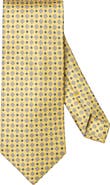 Eton Yellow Floral Print Silk Twill Tie
