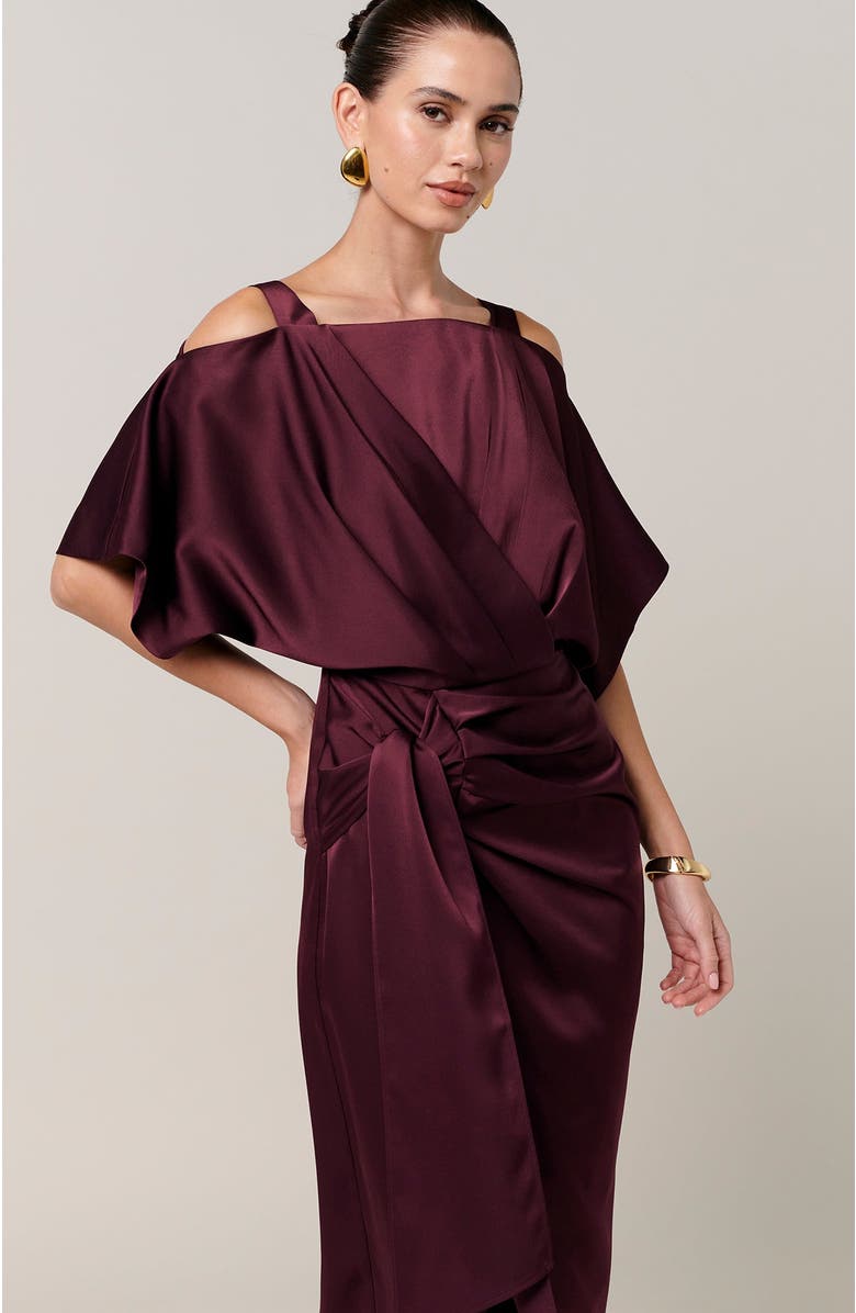 SAVEL Josylin Midi Dress, Alternate, color, Plum