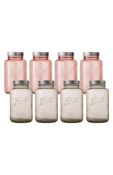 Vintage Glass Mason Jars, 32 Ounce, Pack of 8