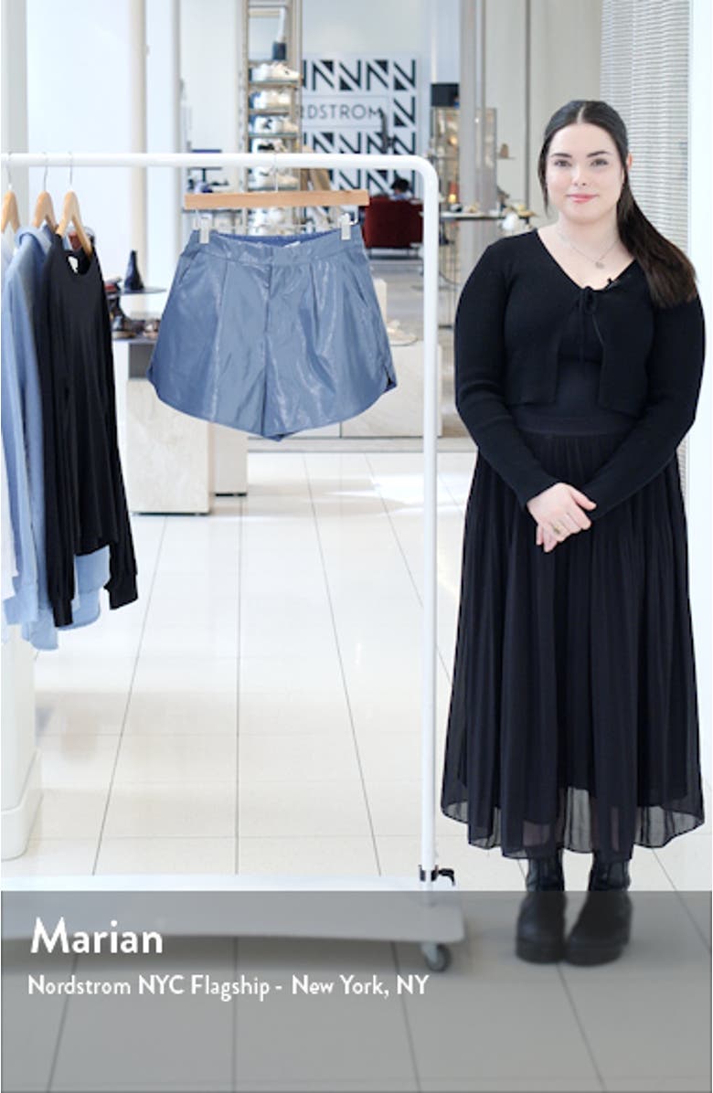 Shiny Faux Leather Shorts, sales video thumbnail