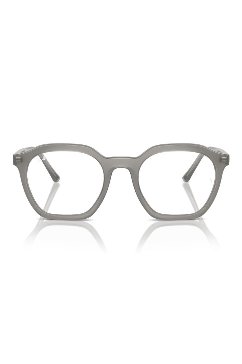 RX7238 50mm Irregular Optical Glasses, Main, color, OPAL GREY