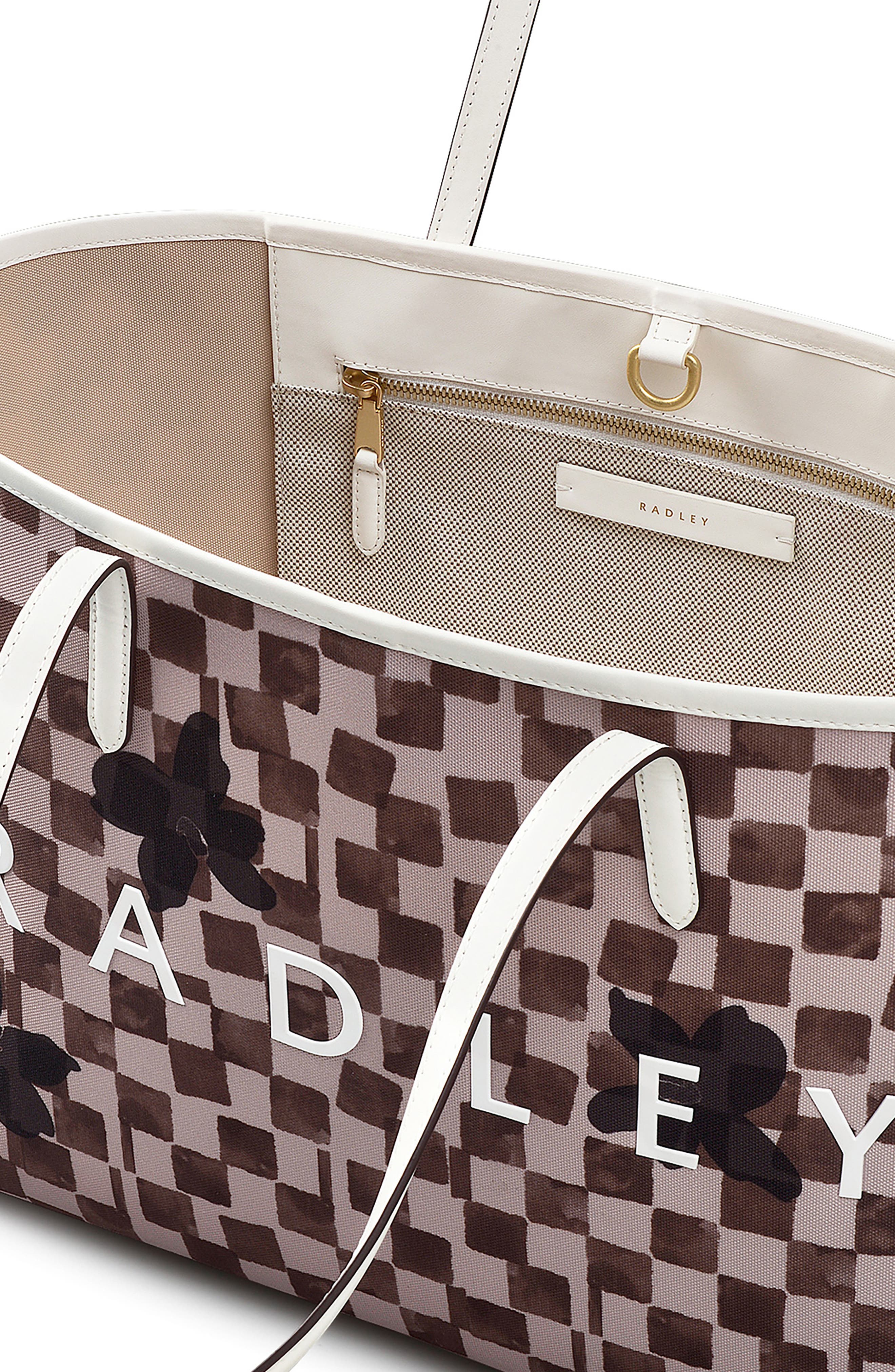 Radley Southwell Gardens Check Large Tote Bag, Alternate, color, Stone