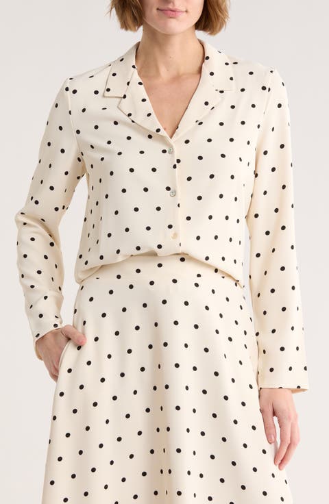 Long Sleeve Drawstring Hem Button-Up Shirt