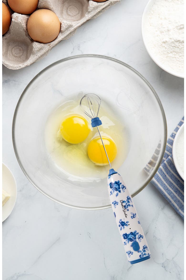 Printed Milk Frother Set, Alternate, color, BLUE FLORAL PRINT