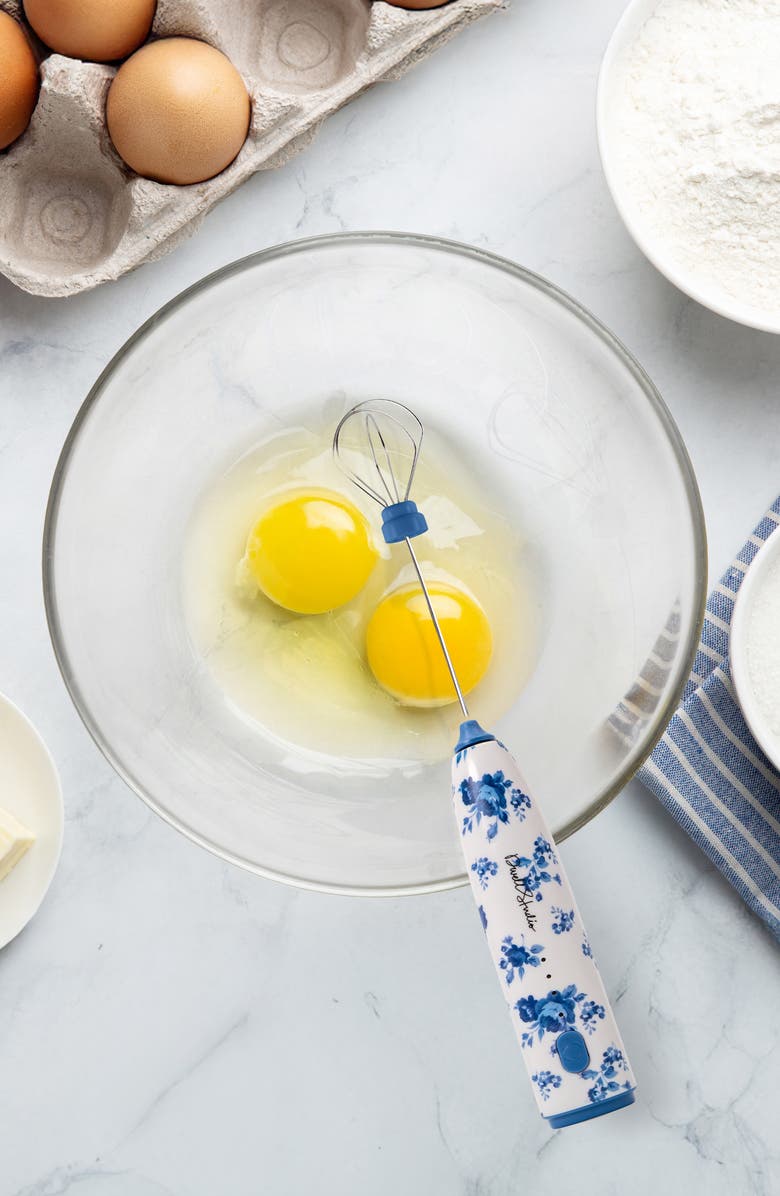 Dwell Studio Printed Milk Frother Set, Alternate, color, Blue Floral Print