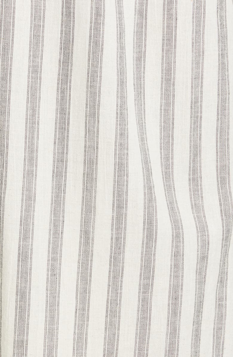 Nili Lotan Malia Long Sleeve Stripe Cotton & Linen Midi Dress, Alternate, color,