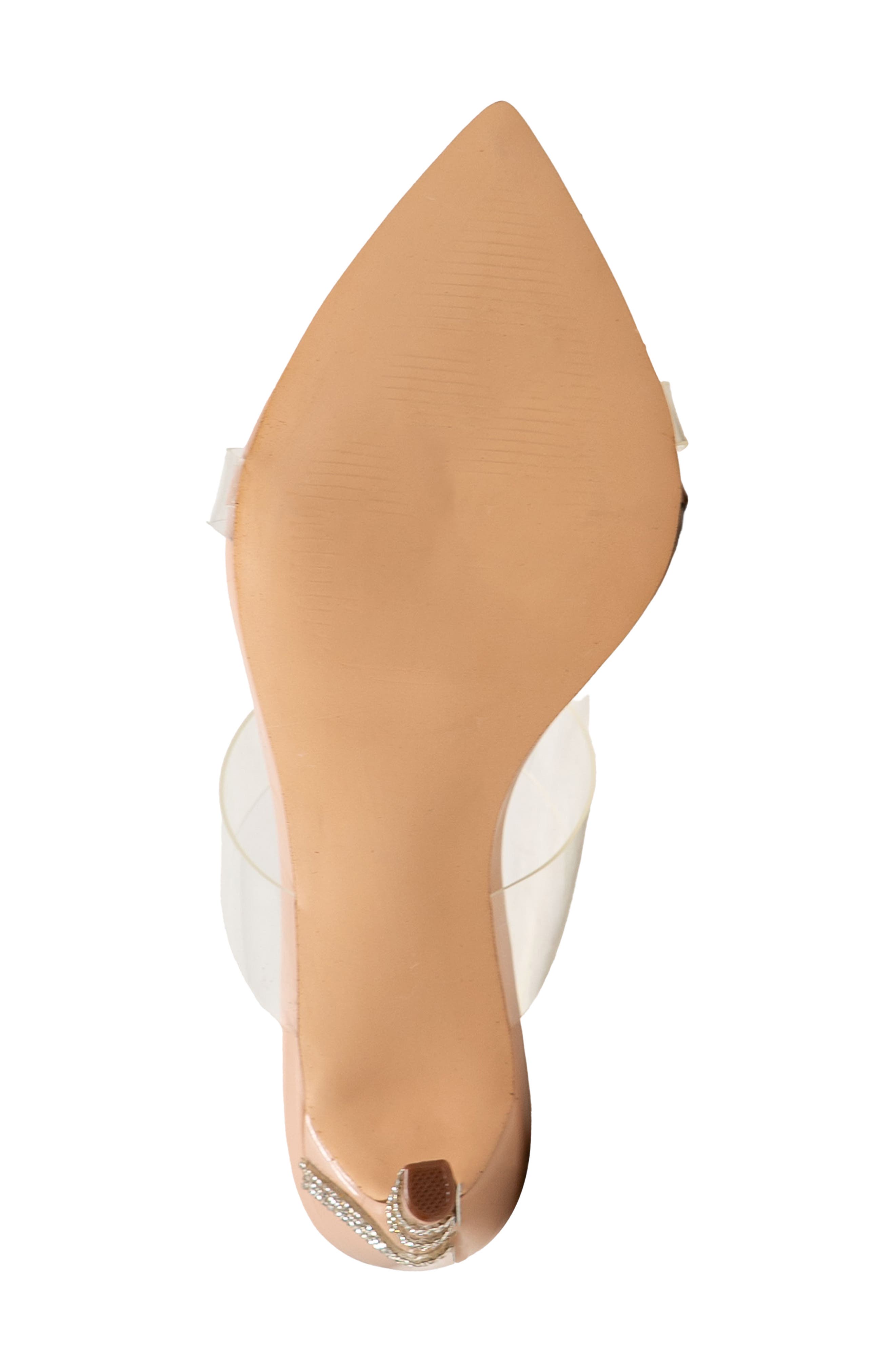 Rhinestone Stiletto Mule Sandal, Alternate, color, BEIGE PU