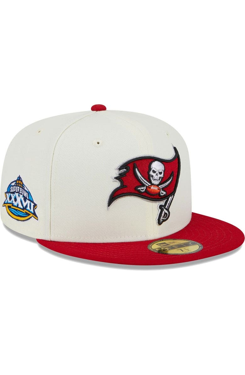 New Era Men's New Era Cream Tampa Bay Buccaneers Retro 59FIFTY Fitted Hat, Main, color, 