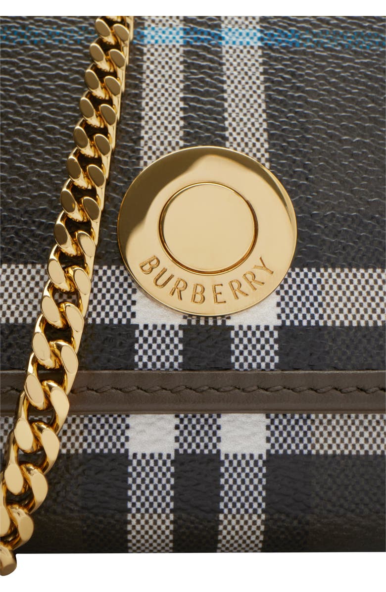 Burberry Check Chain Strap Wallet, Alternate, color,