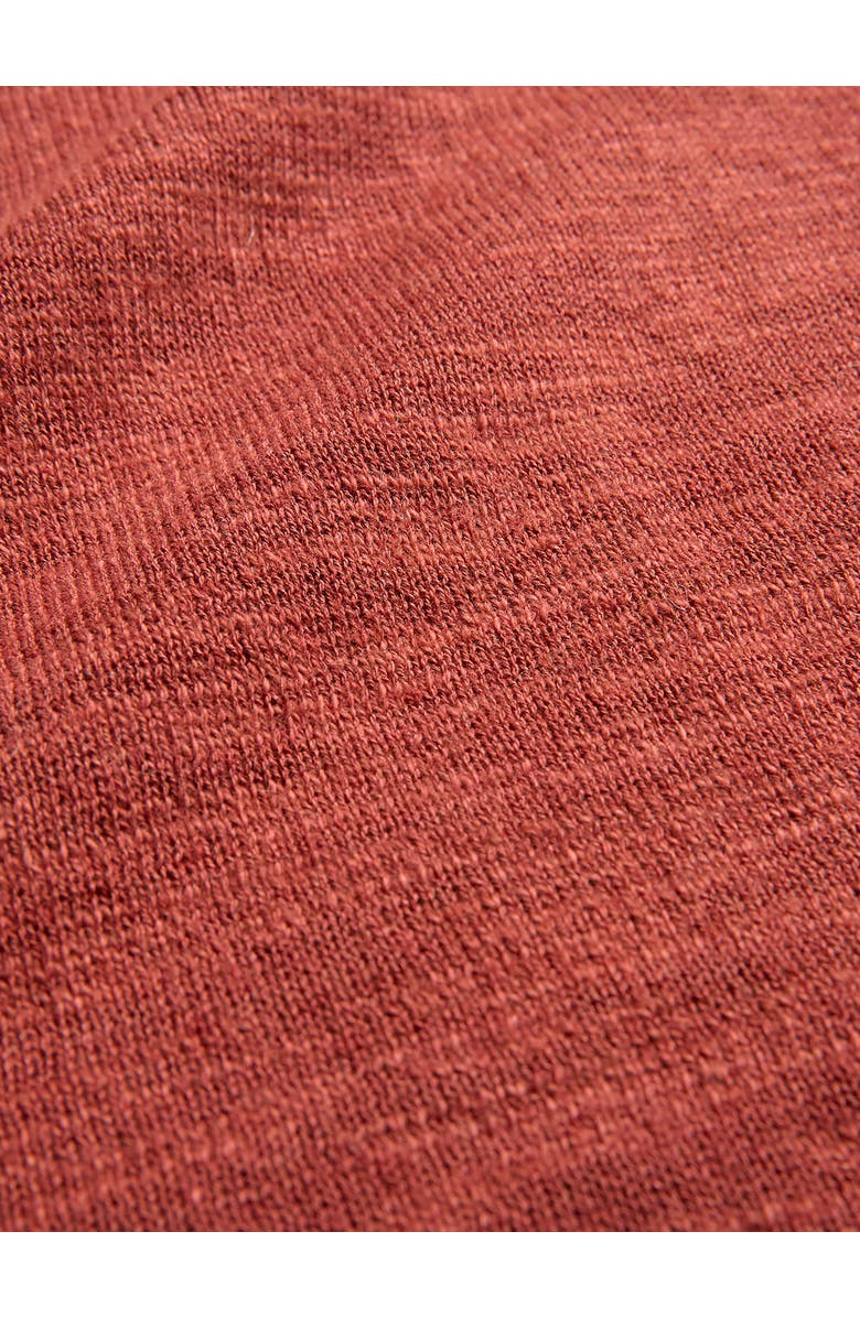 Celtic & Co. 3/4 Sleeve Linen Blend Crew Neck Top, Alternate, color, Clay