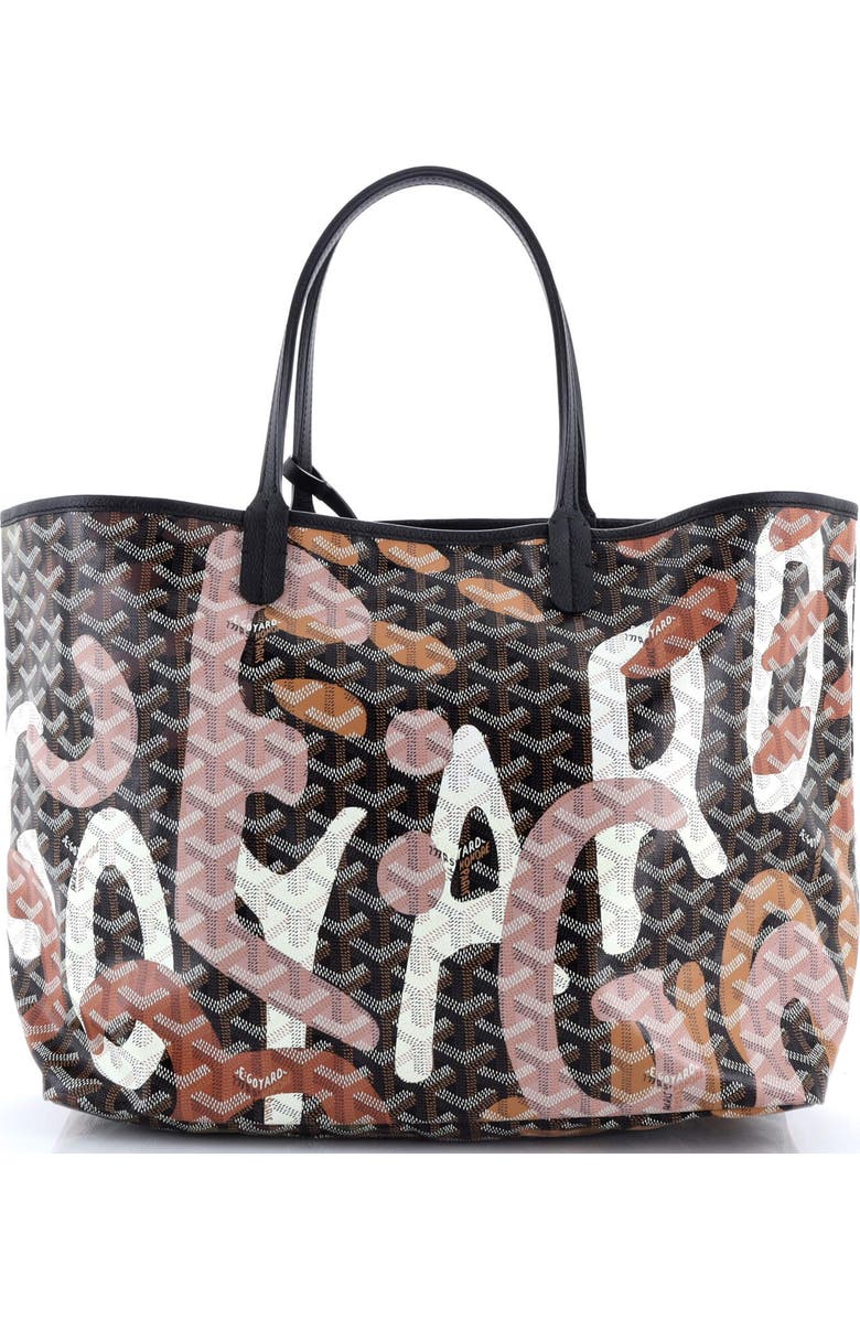 Pre-Owned Goyard Saint Louis Tote Lettres Camouflage Coated Canvas PM, Main, color,