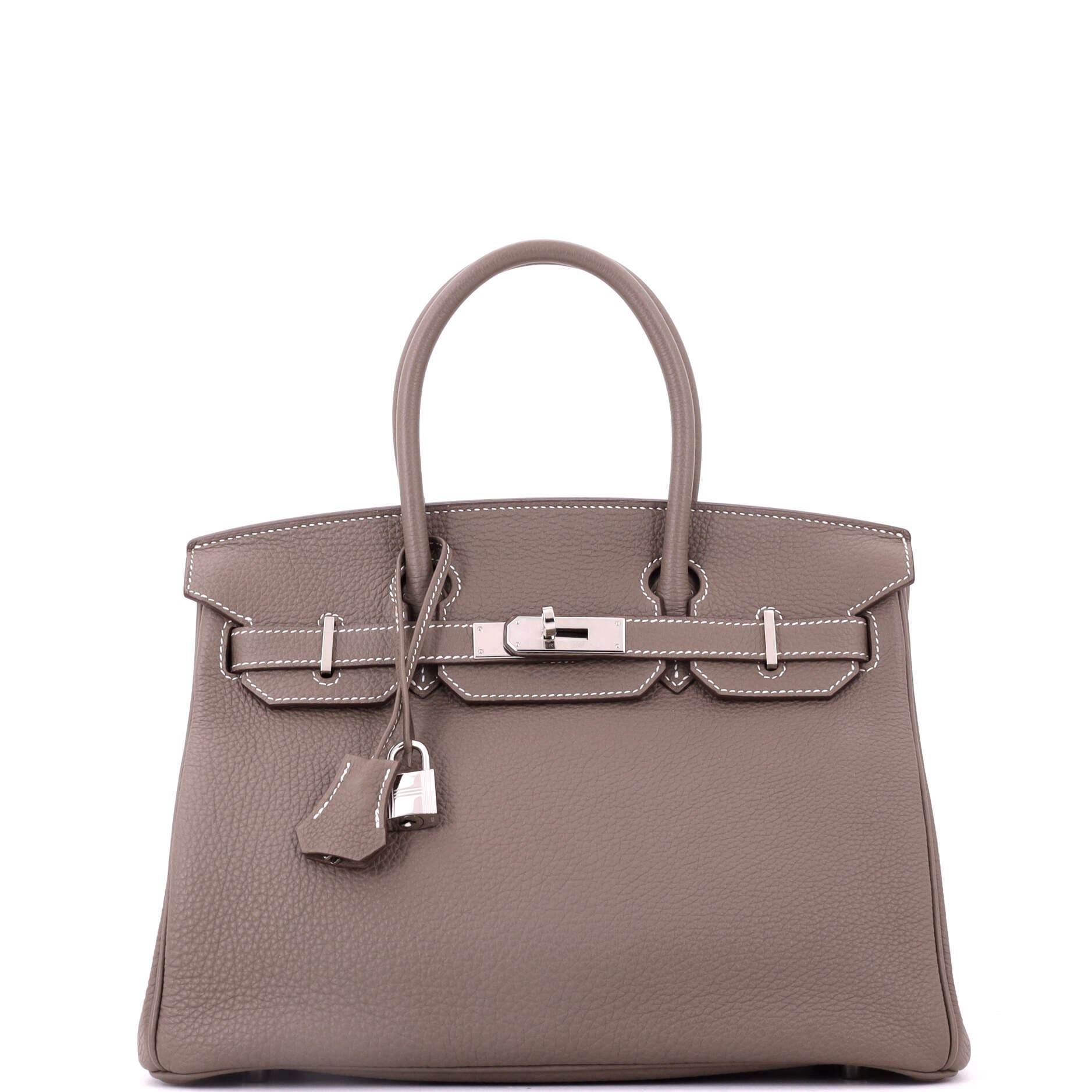 Birkin Handbag Grey Togo with Palladium Hardware 30, Main, color, Grey