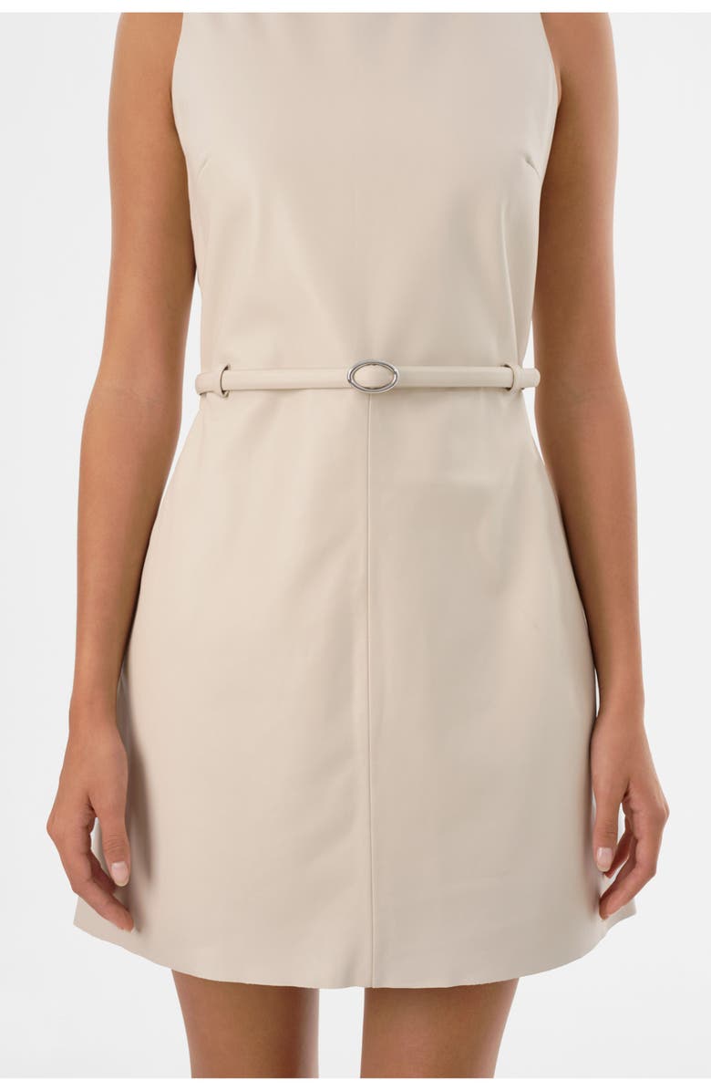 LAMARQUE Hilma | Leather Shift Dress, Alternate, color, Bone